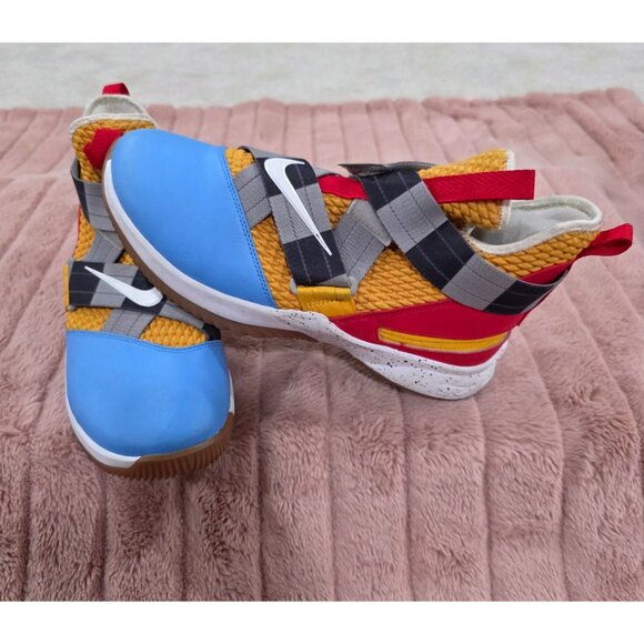 Nike Lebron Soldier 12 Multicolor Basketball Shoes Size 10 EU 44 Yellow/Blue/Red
